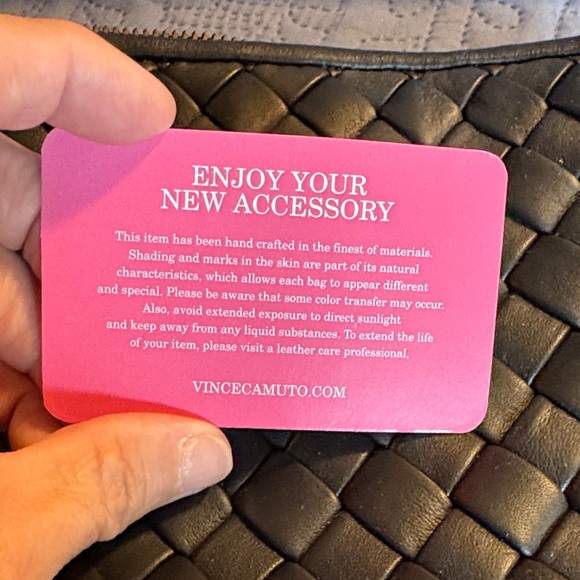 Vince Camuto Black leather Woven Shoulder Bag - Picture 5 of 12